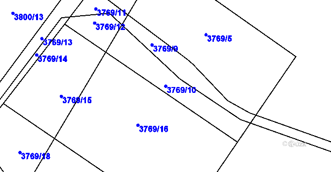 Parcela st. 3769/10 v KÚ Dubňany, Katastrální mapa