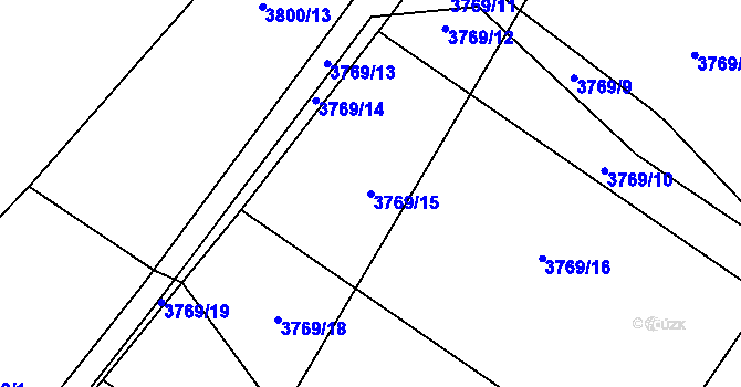 Parcela st. 3769/15 v KÚ Dubňany, Katastrální mapa
