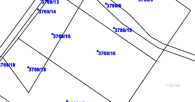 Parcela st. 3769/16 v KÚ Dubňany, Katastrální mapa