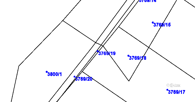 Parcela st. 3769/19 v KÚ Dubňany, Katastrální mapa