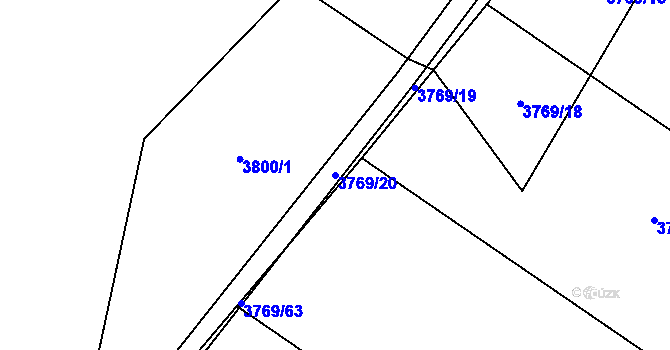 Parcela st. 3769/20 v KÚ Dubňany, Katastrální mapa