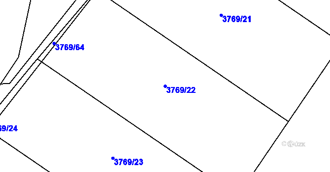 Parcela st. 3769/22 v KÚ Dubňany, Katastrální mapa