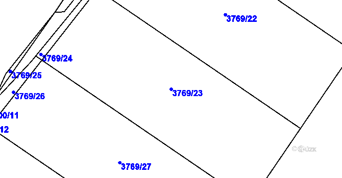 Parcela st. 3769/23 v KÚ Dubňany, Katastrální mapa