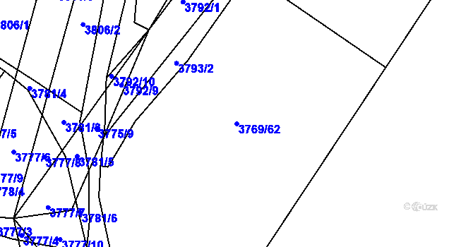 Parcela st. 3769/62 v KÚ Dubňany, Katastrální mapa