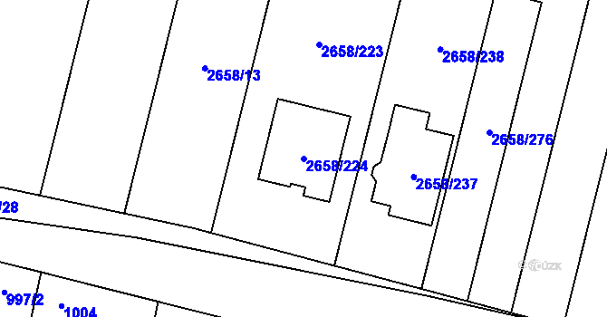 Parcela st. 2658/224 v KÚ Dubňany, Katastrální mapa