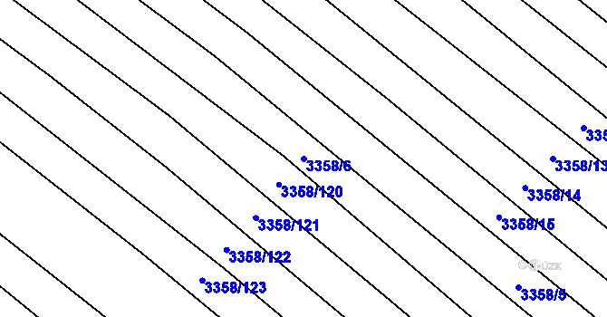 Parcela st. 3358/6 v KÚ Dubňany, Katastrální mapa