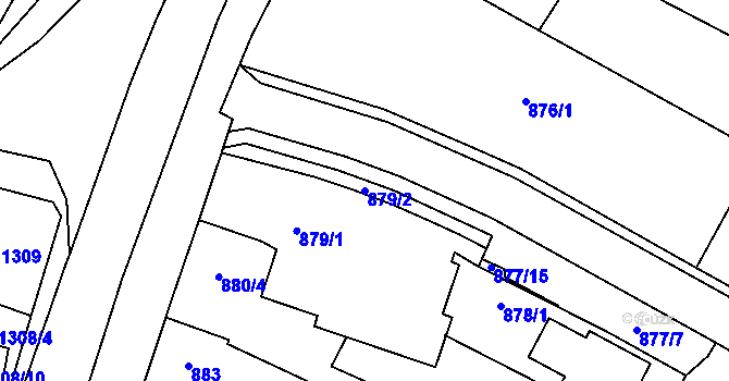Parcela st. 879/2 v KÚ Dubňany, Katastrální mapa