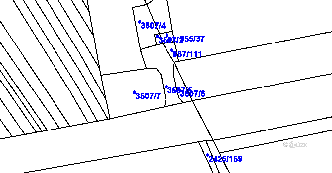 Parcela st. 3507/5 v KÚ Dubňany, Katastrální mapa