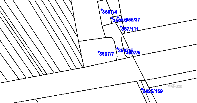 Parcela st. 3507/7 v KÚ Dubňany, Katastrální mapa