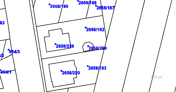 Parcela st. 2658/294 v KÚ Dubňany, Katastrální mapa