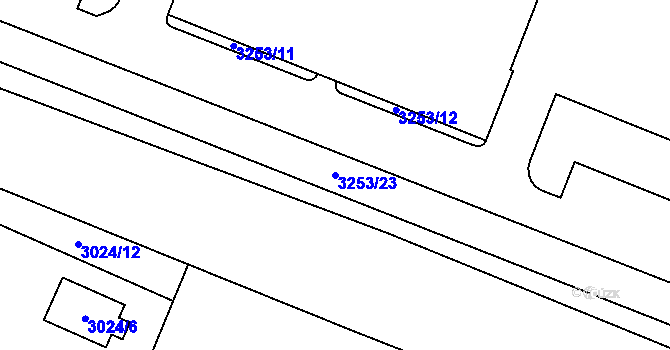 Parcela st. 3253/23 v KÚ Dubňany, Katastrální mapa