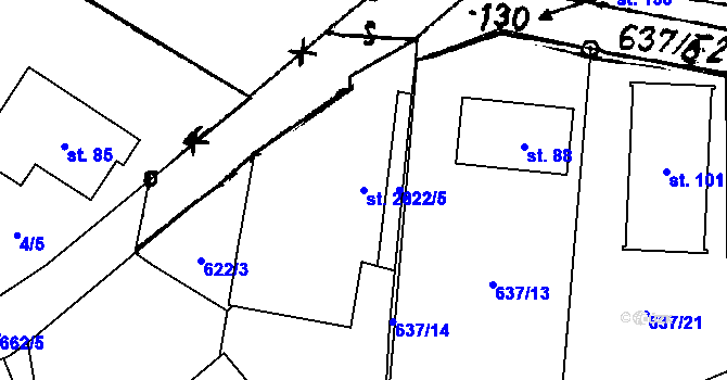 Parcela st. 28 v KÚ Branišov u Dubného, Katastrální mapa