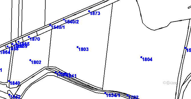 Parcela st. 154 v KÚ Jaronice, Katastrální mapa
