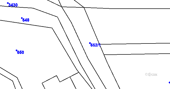 Parcela st. 652 v KÚ Dubnice pod Ralskem, Katastrální mapa