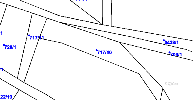 Parcela st. 717/10 v KÚ Dubnice pod Ralskem, Katastrální mapa