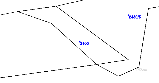 Parcela st. 2403 v KÚ Dubnice pod Ralskem, Katastrální mapa