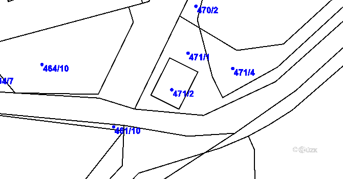 Parcela st. 471/2 v KÚ Dubno, Katastrální mapa