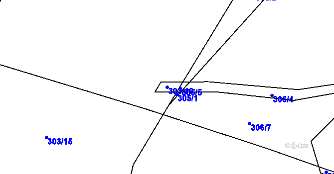 Parcela st. 303/19 v KÚ Dubno, Katastrální mapa