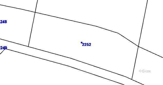 Parcela st. 2252 v KÚ Dudín, Katastrální mapa