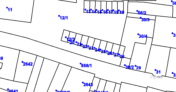 Parcela st. 23 v KÚ Duchcov, Katastrální mapa