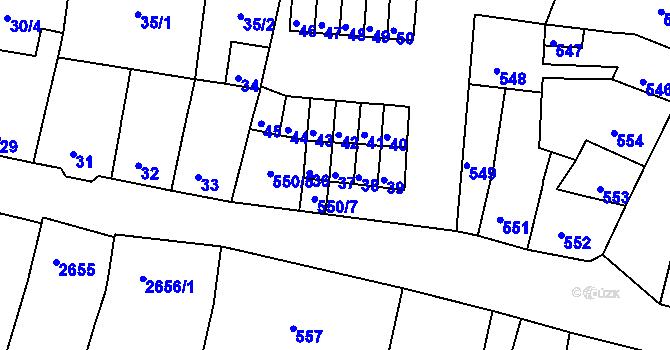 Parcela st. 37 v KÚ Duchcov, Katastrální mapa