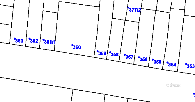 Parcela st. 359 v KÚ Duchcov, Katastrální mapa