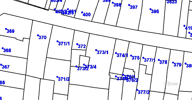 Parcela st. 373/1 v KÚ Duchcov, Katastrální mapa