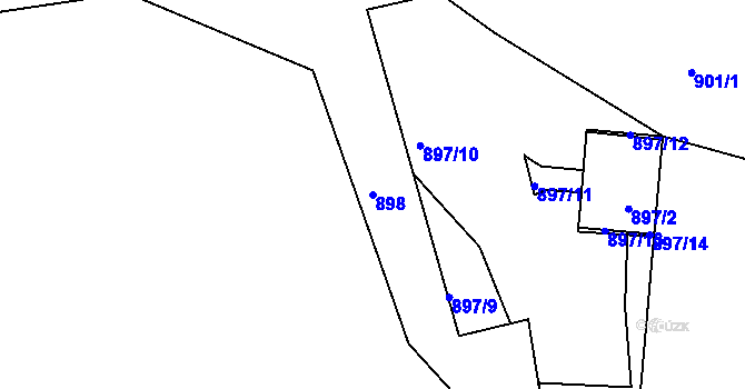 Parcela st. 898 v KÚ Duchcov, Katastrální mapa