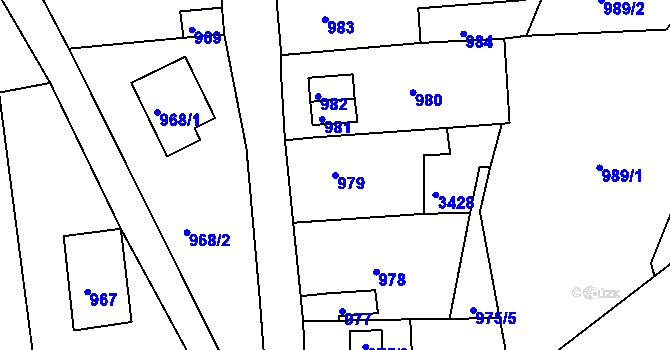 Parcela st. 979 v KÚ Duchcov, Katastrální mapa