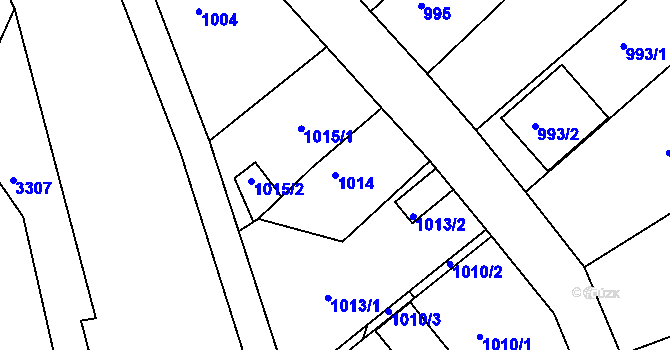 Parcela st. 1014 v KÚ Duchcov, Katastrální mapa