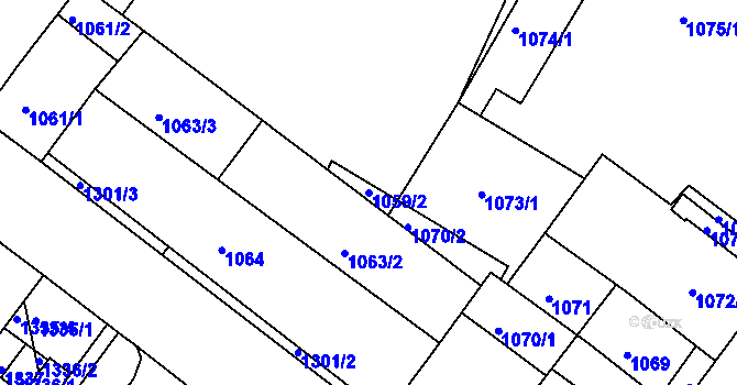 Parcela st. 1059/2 v KÚ Duchcov, Katastrální mapa