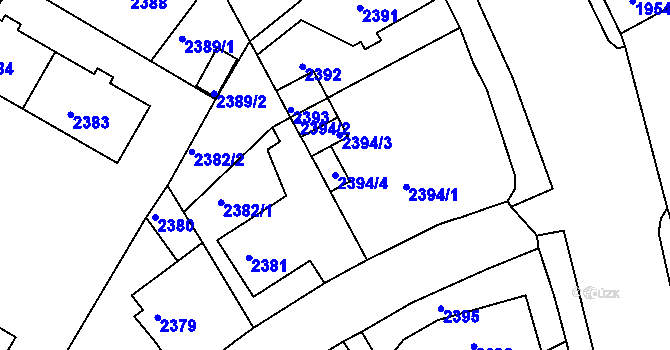Parcela st. 2394/4 v KÚ Duchcov, Katastrální mapa