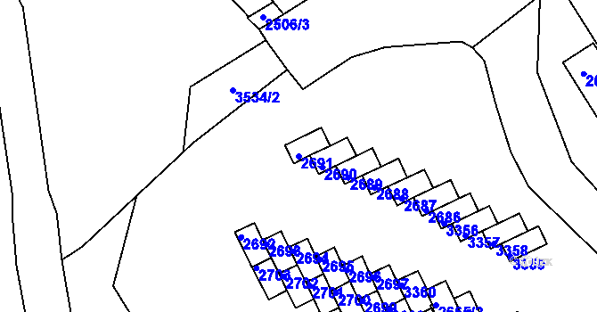 Parcela st. 2691 v KÚ Duchcov, Katastrální mapa
