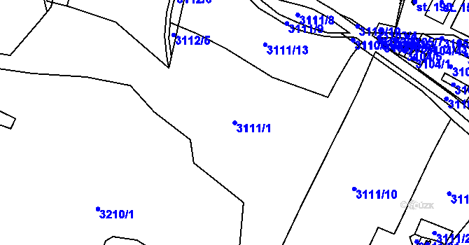 Parcela st. 3111/1 v KÚ Duchcov, Katastrální mapa