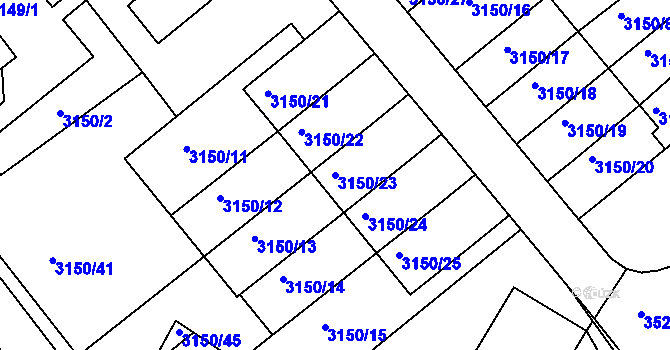 Parcela st. 3150/23 v KÚ Duchcov, Katastrální mapa