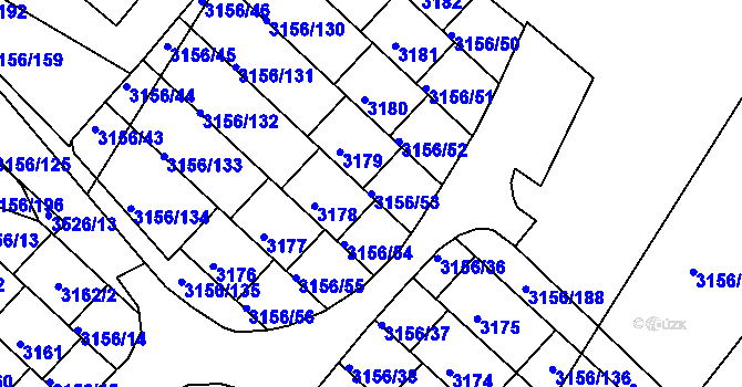 Parcela st. 3156/53 v KÚ Duchcov, Katastrální mapa