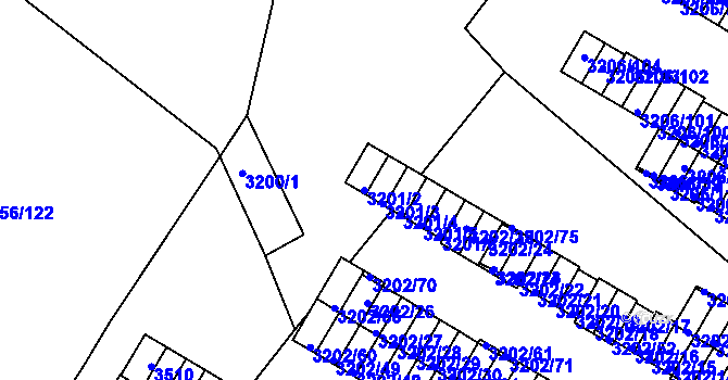 Parcela st. 3201/2 v KÚ Duchcov, Katastrální mapa