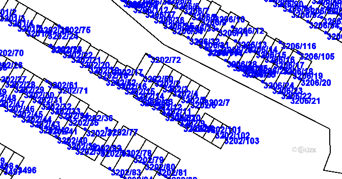 Parcela st. 3202/4 v KÚ Duchcov, Katastrální mapa