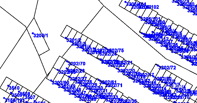 Parcela st. 3202/24 v KÚ Duchcov, Katastrální mapa