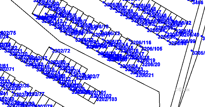 Parcela st. 3206/27 v KÚ Duchcov, Katastrální mapa