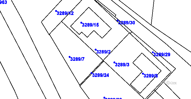 Parcela st. 3289/2 v KÚ Duchcov, Katastrální mapa