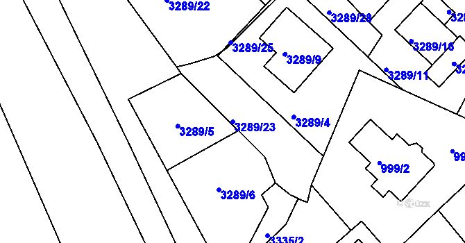 Parcela st. 3289/23 v KÚ Duchcov, Katastrální mapa