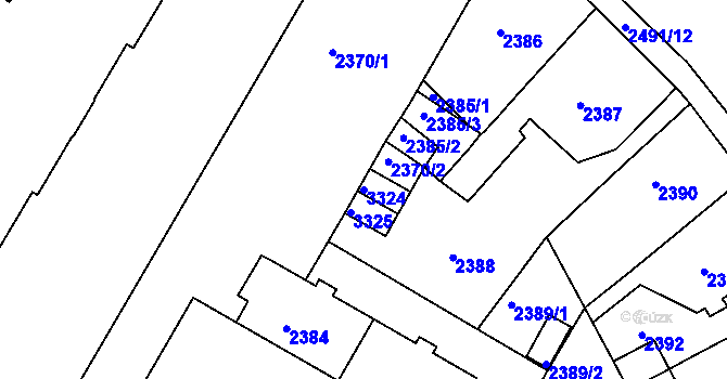 Parcela st. 3324 v KÚ Duchcov, Katastrální mapa