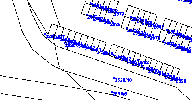 Parcela st. 3420 v KÚ Duchcov, Katastrální mapa