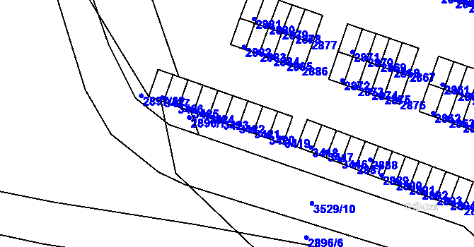 Parcela st. 3422 v KÚ Duchcov, Katastrální mapa