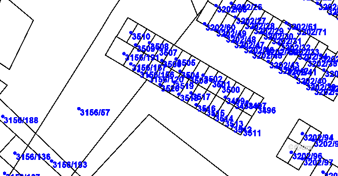 Parcela st. 3519 v KÚ Duchcov, Katastrální mapa