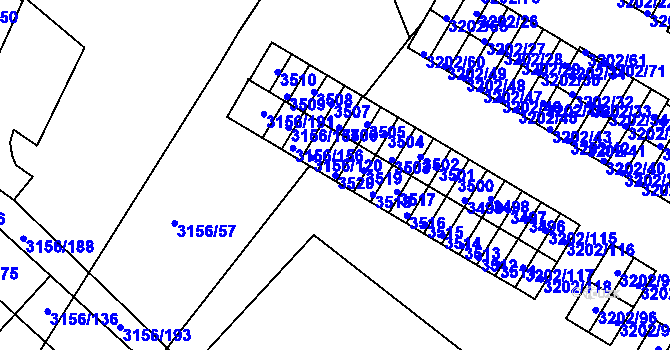 Parcela st. 3520 v KÚ Duchcov, Katastrální mapa
