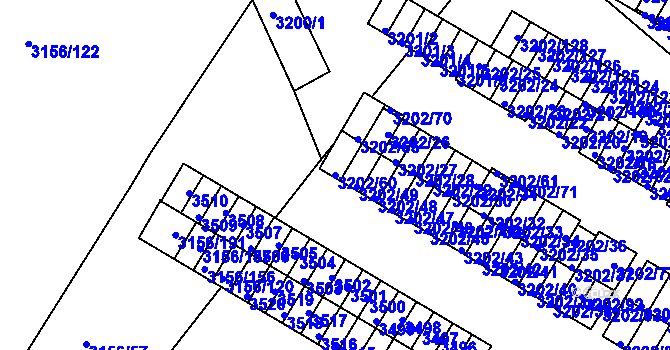 Parcela st. 3202/60 v KÚ Duchcov, Katastrální mapa