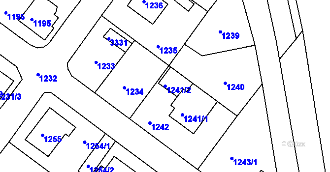 Parcela st. 1241/2 v KÚ Duchcov, Katastrální mapa