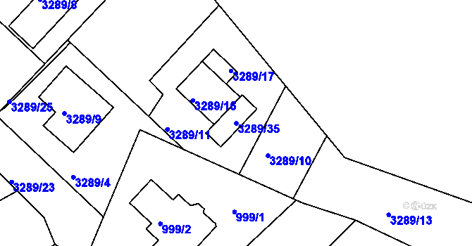 Parcela st. 3289/35 v KÚ Duchcov, Katastrální mapa